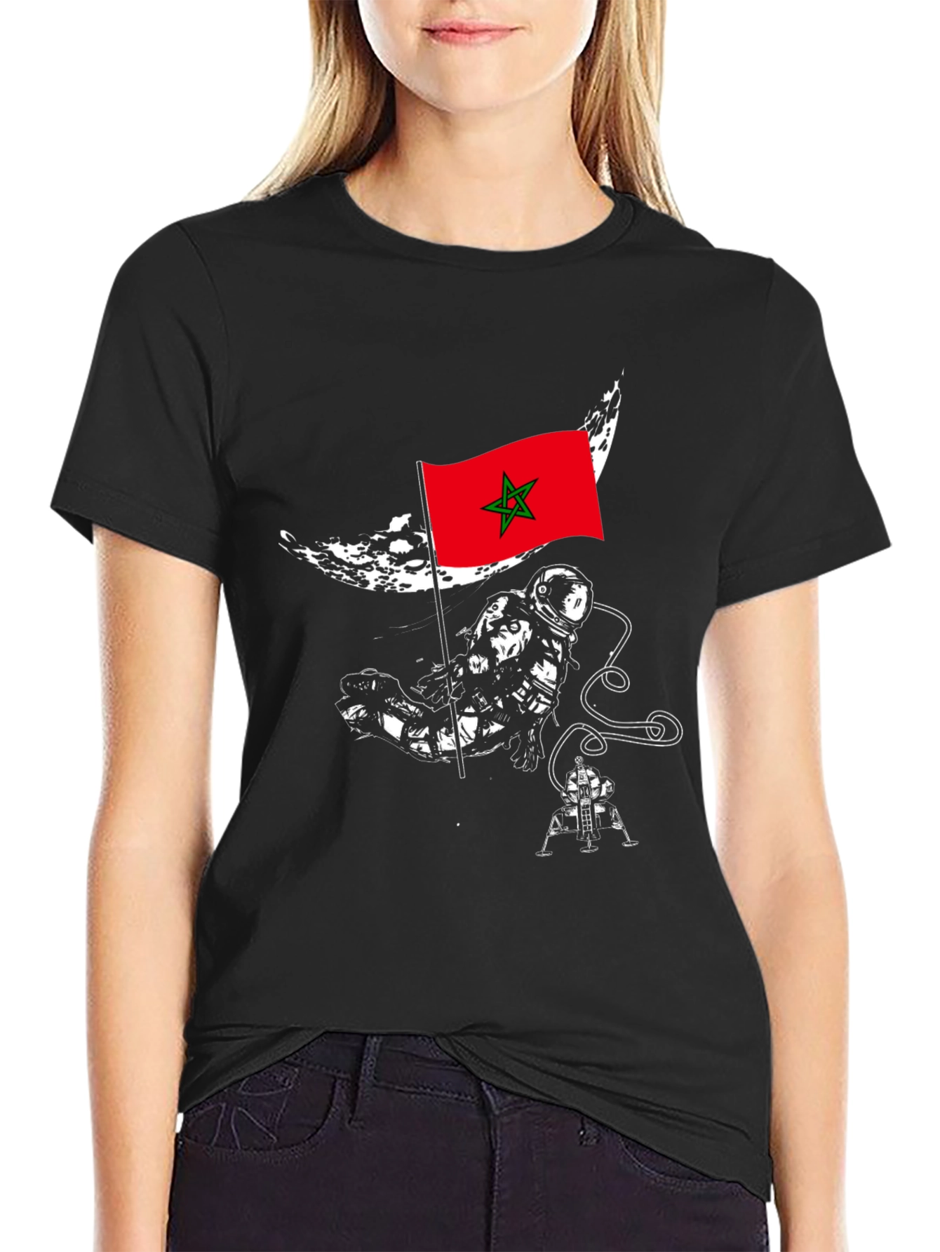 Morocco Astronaut T-Shirt - Space Exploration Tee