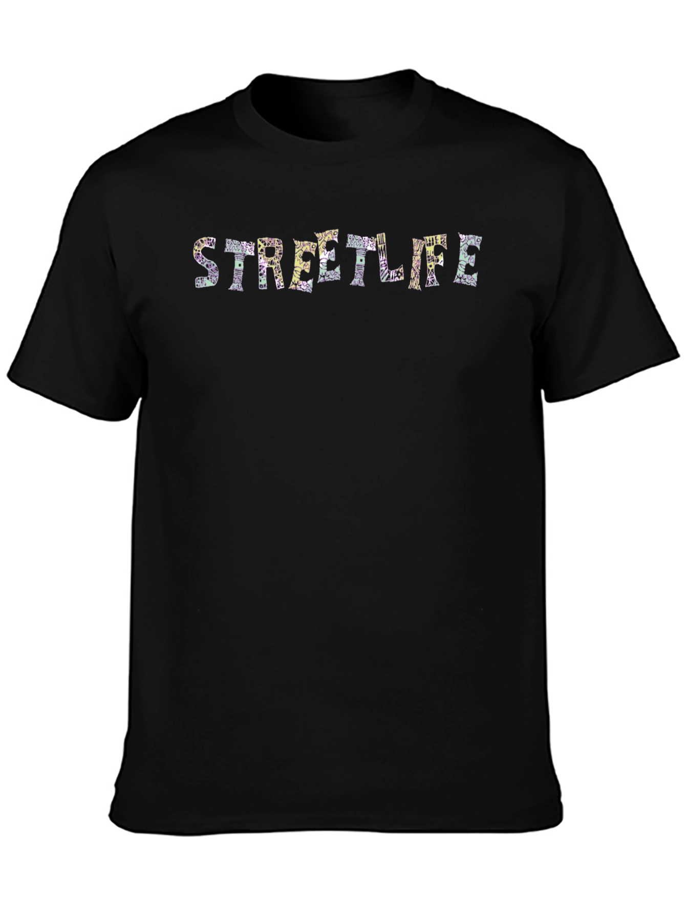 Streetlife Graphic Print Black T-Shirt