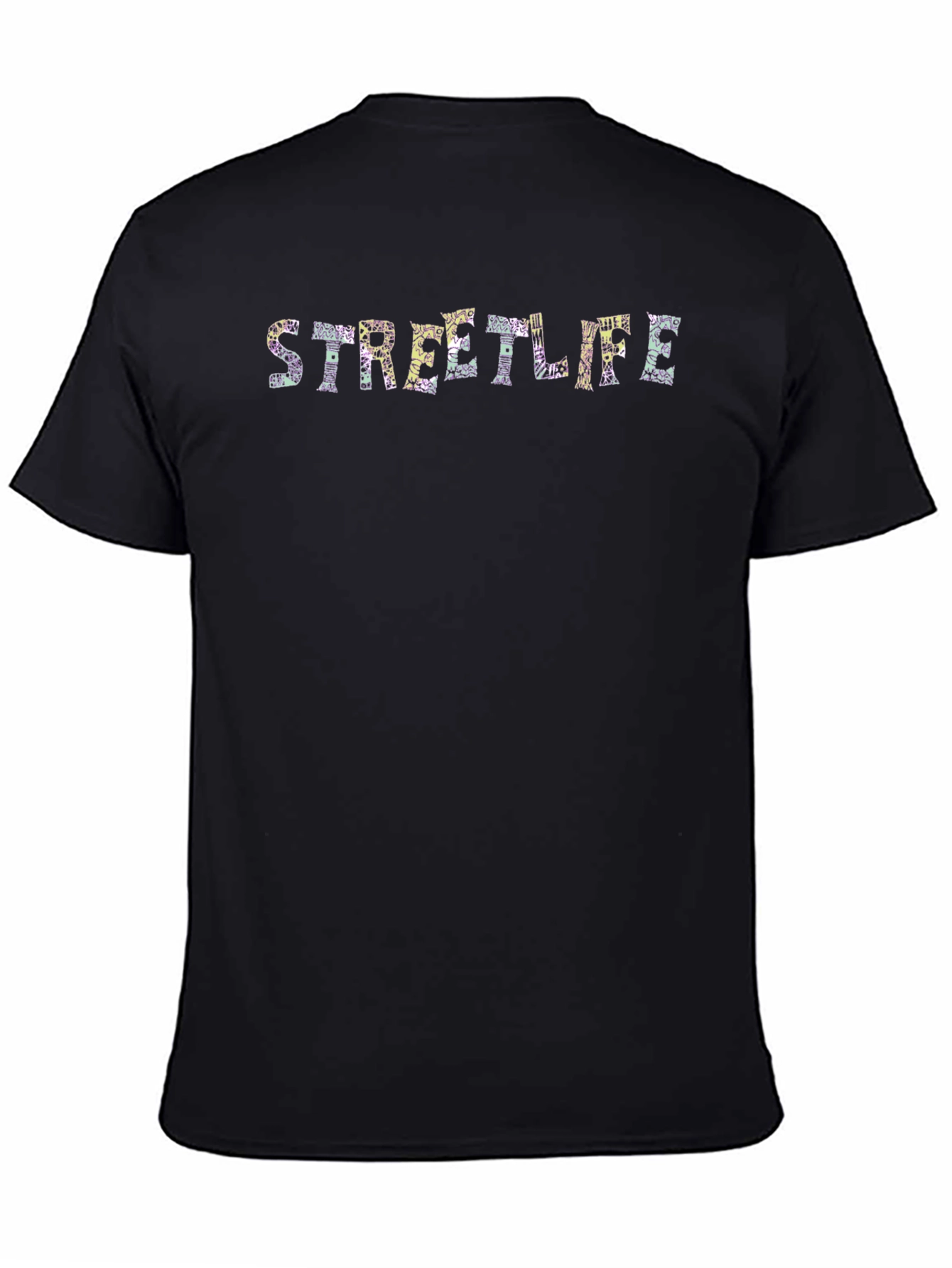 Streetlife Graphic Print Black T-Shirt