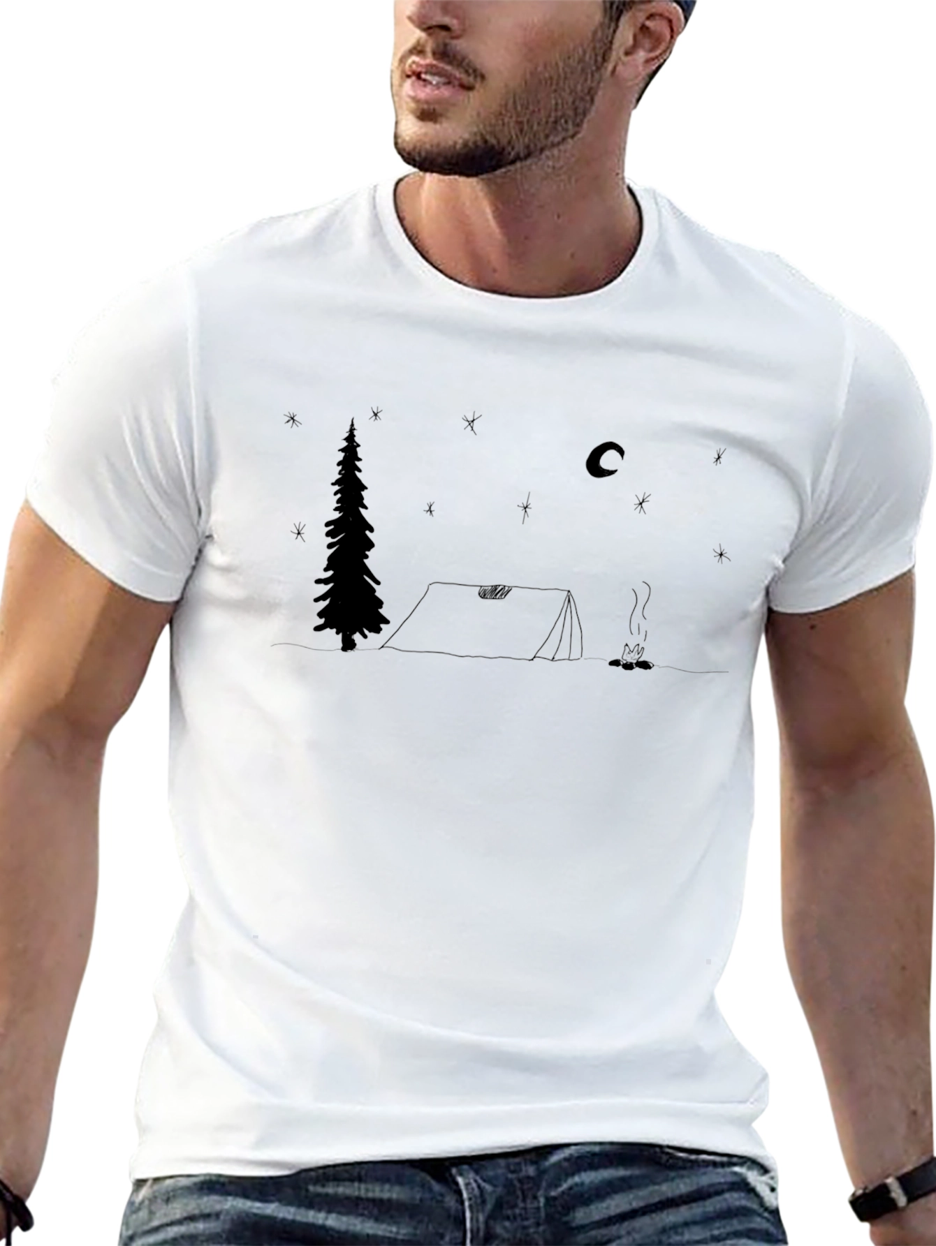 Camping Scene T-Shirt - Outdoors Adventure Tee