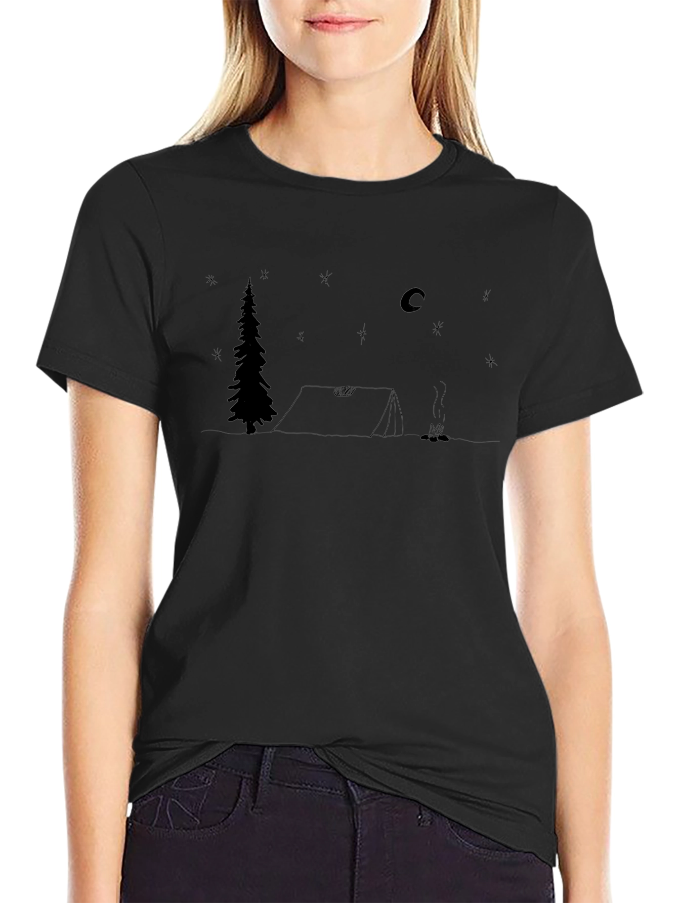 Camping Scene T-Shirt - Outdoors Adventure Tee