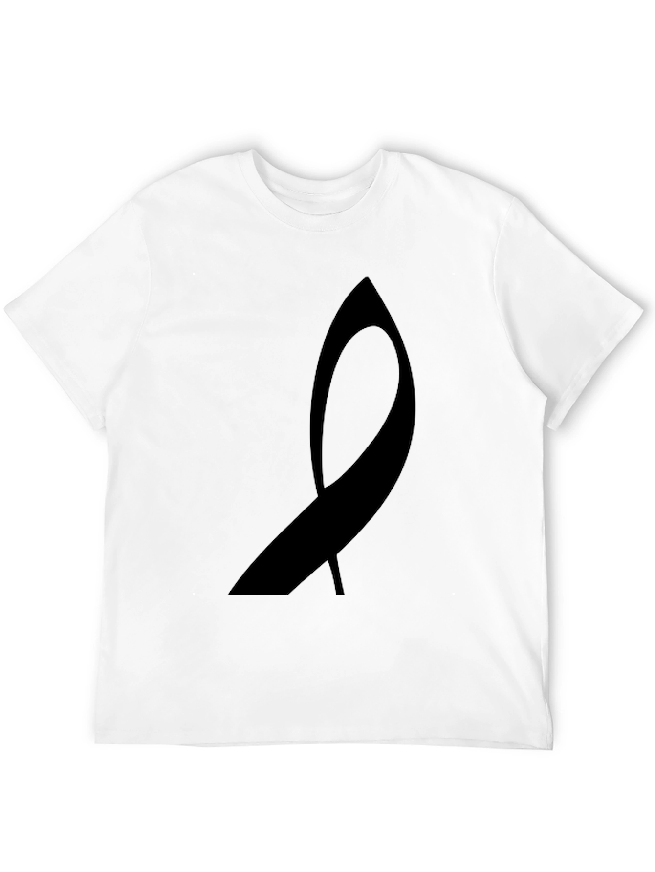 Black Awareness Ribbon Graphic Tee - Soft Cotton Blend