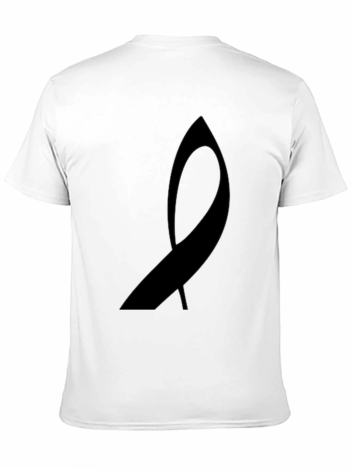 Black Awareness Ribbon Graphic Tee - Soft Cotton Blend