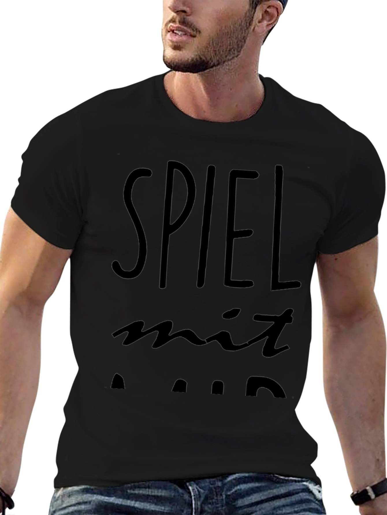 Spiel Mit Mir Black Graphic Tee