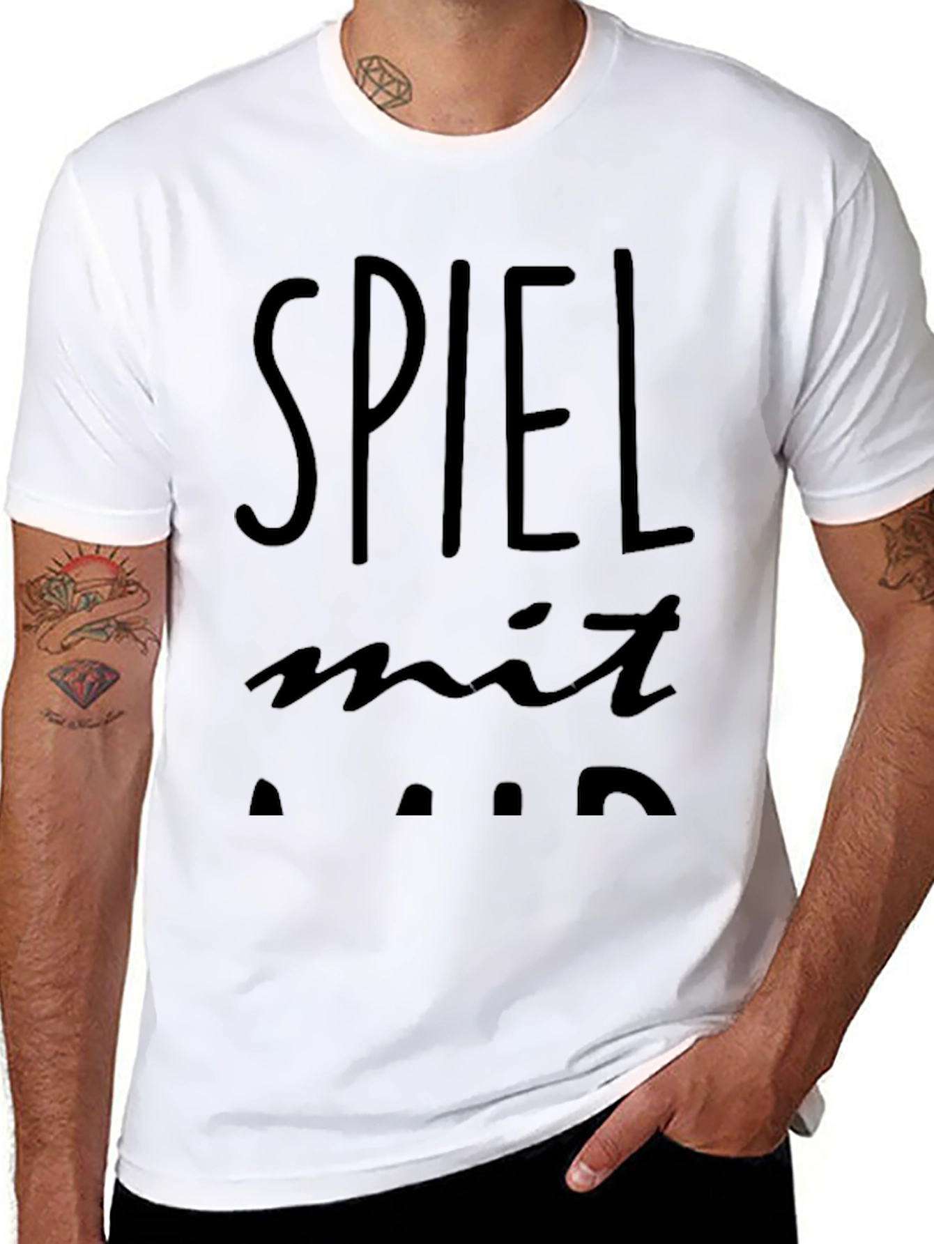 Spiel Mit Mir Black Graphic Tee