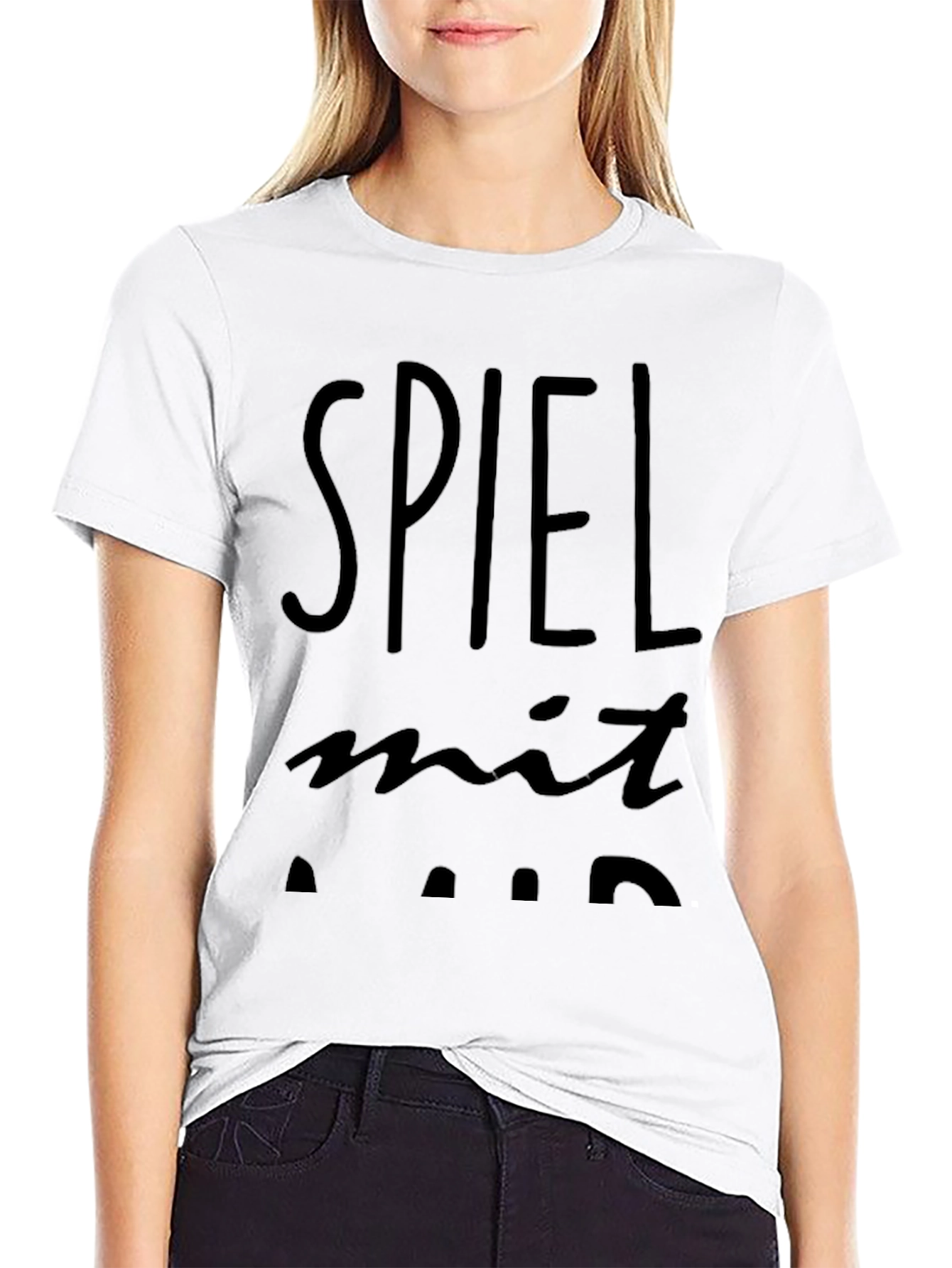 Spiel Mit Mir Black Graphic Tee