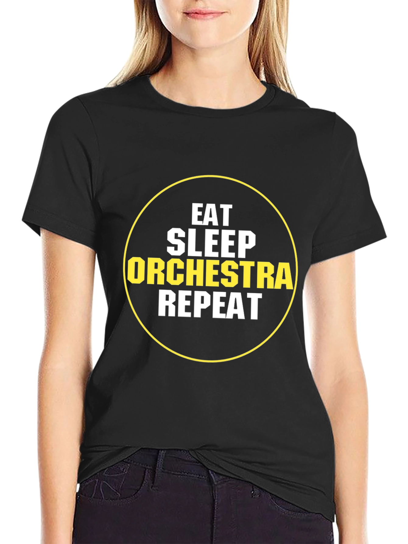 Eat Sleep Orchestra Repeat Black T-Shirt