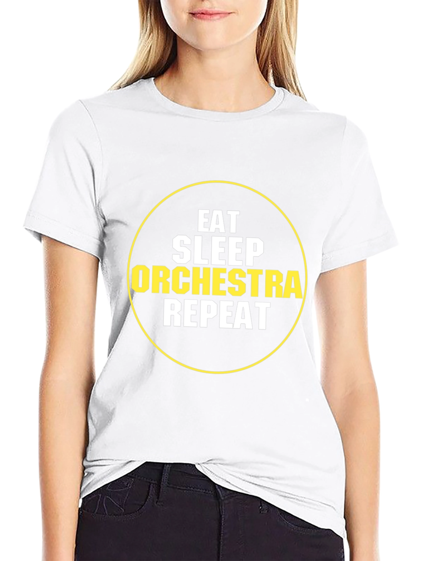 Eat Sleep Orchestra Repeat Black T-Shirt