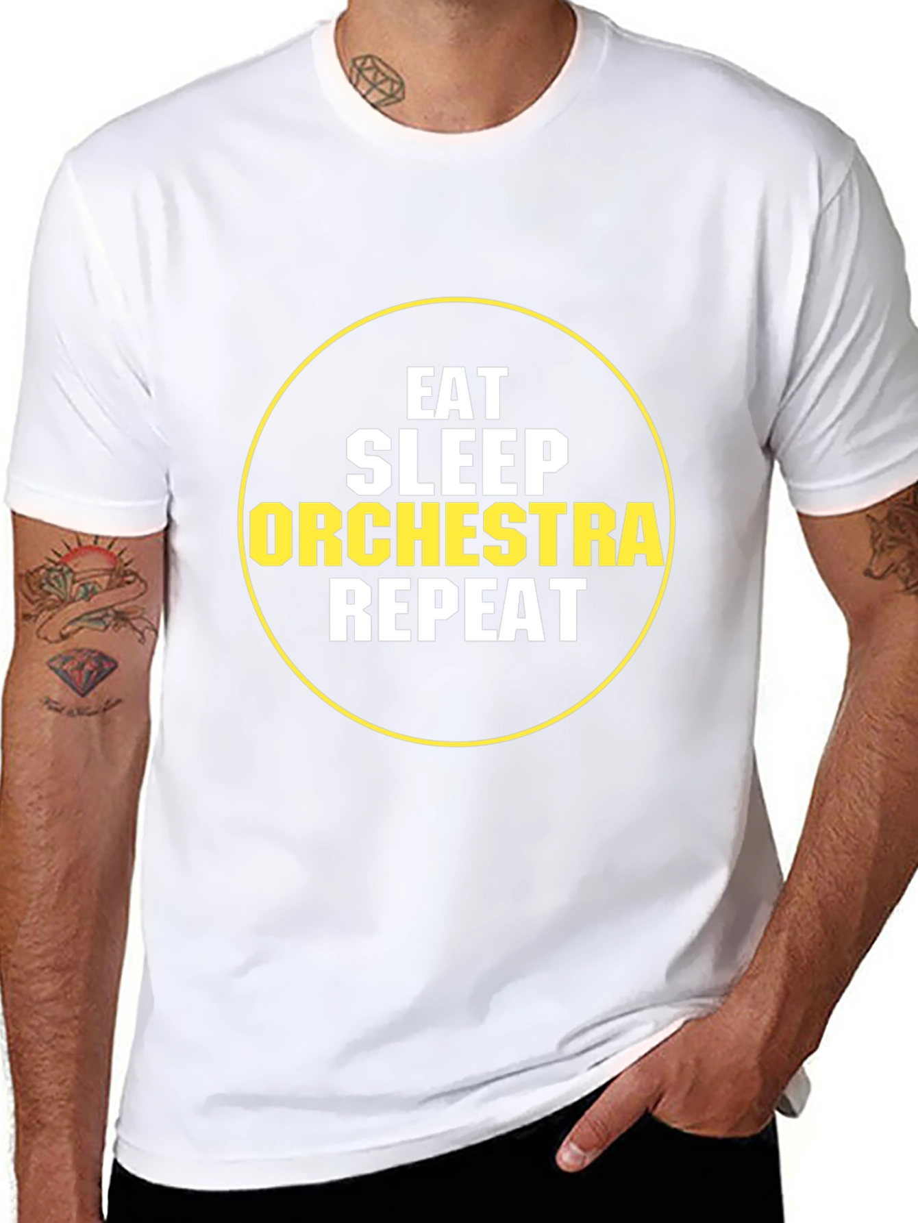 Eat Sleep Orchestra Repeat Black T-Shirt