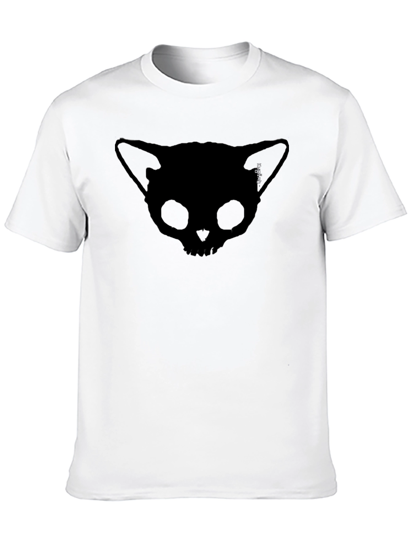 Skull Cat T-Shirt: Unique Design Soft Cotton Mens Fit