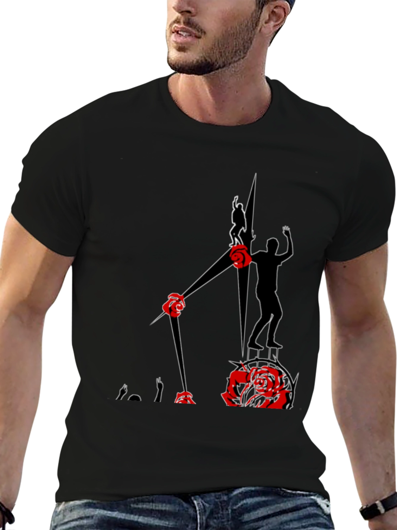 Abstract Rose Clock T-Shirt