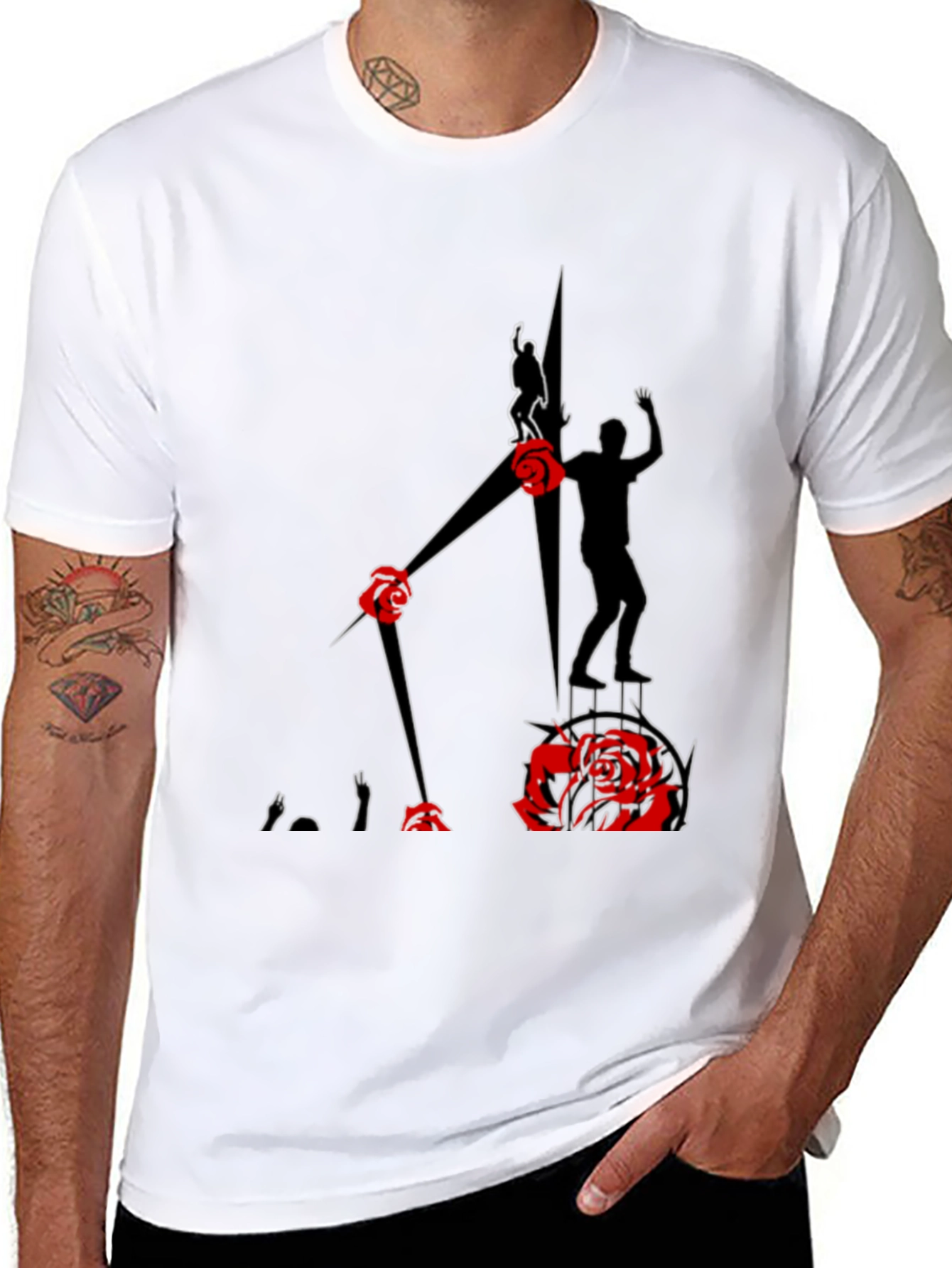Abstract Rose Clock T-Shirt