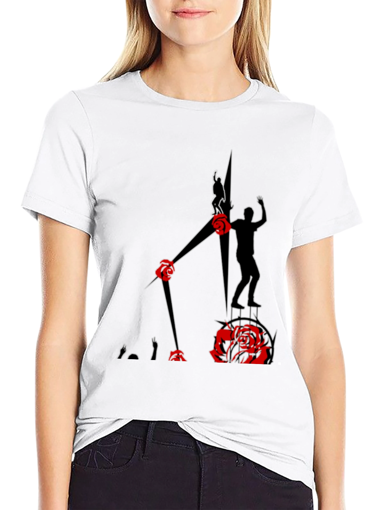 Abstract Rose Clock T-Shirt