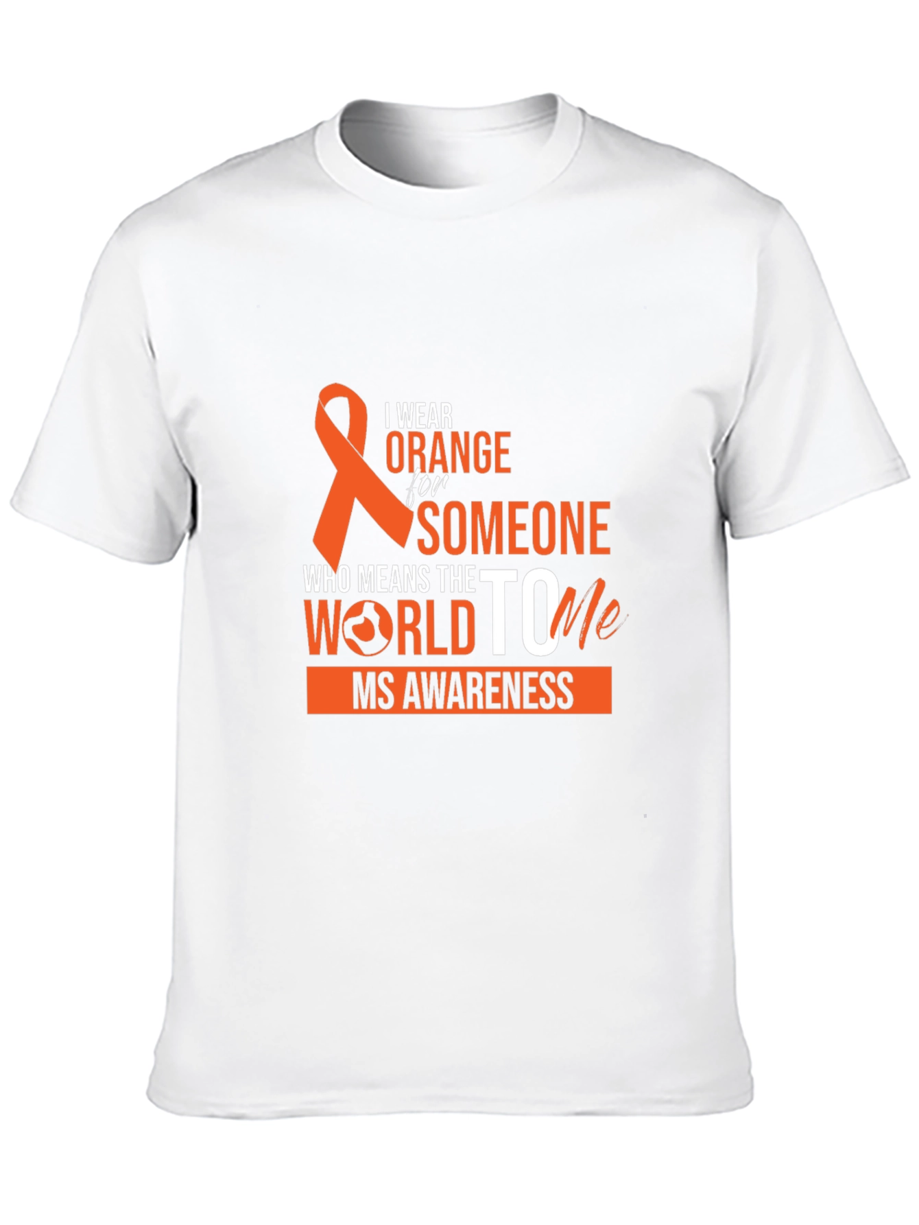 Orange Ribbon MS Awareness Graphic T-Shirt