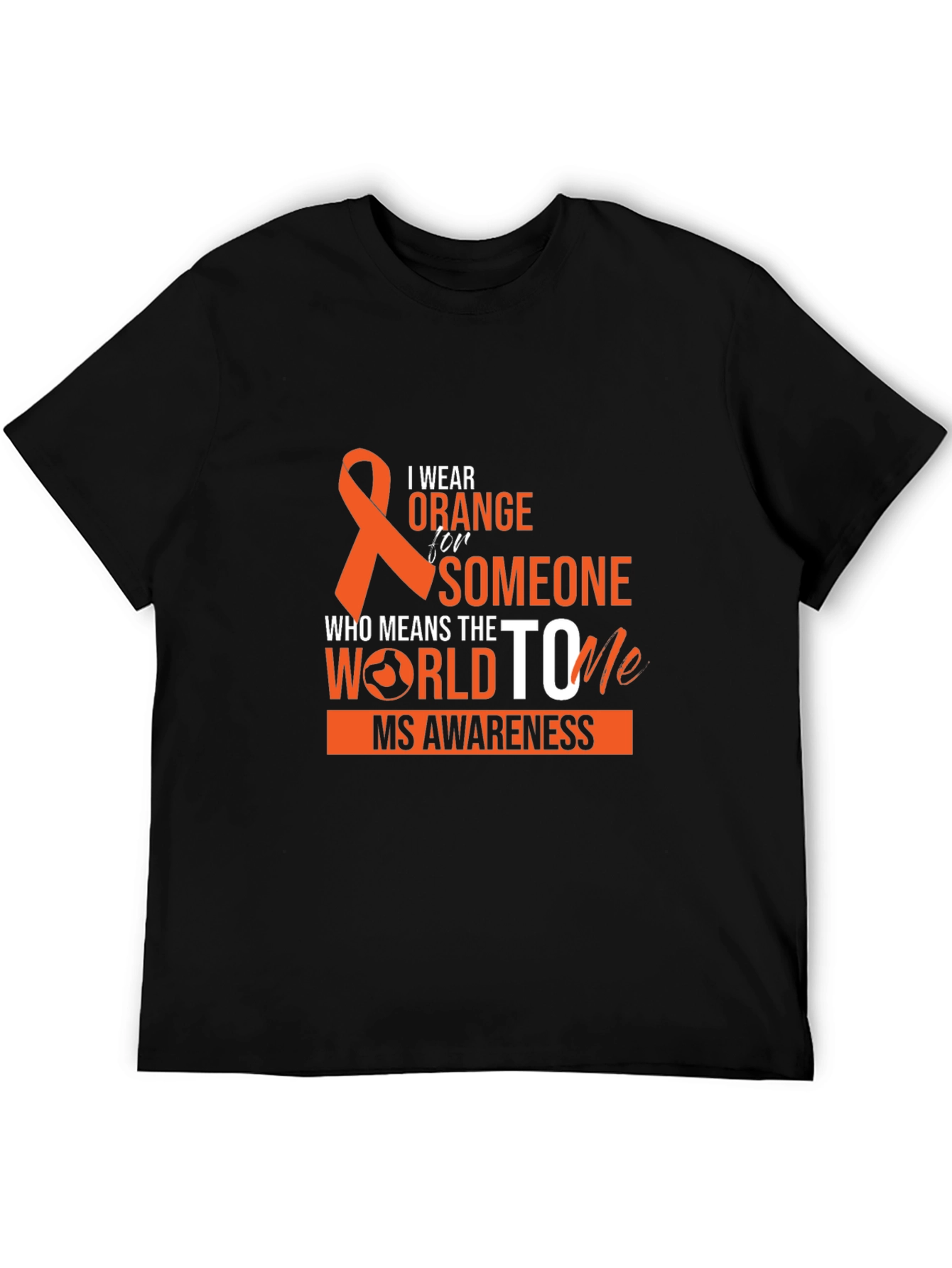 Orange Ribbon MS Awareness Graphic T-Shirt