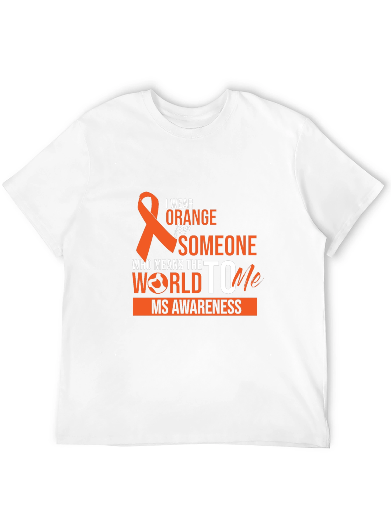 Orange Ribbon MS Awareness Graphic T-Shirt