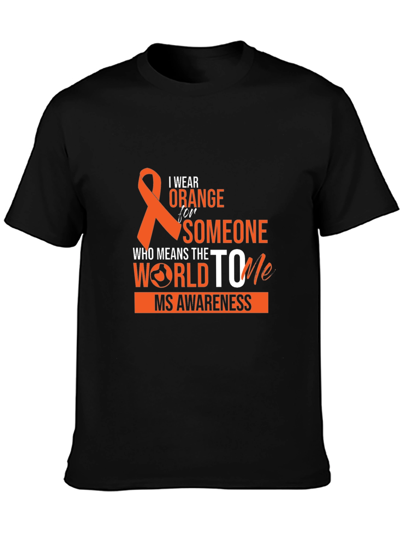 Orange Ribbon MS Awareness Graphic T-Shirt