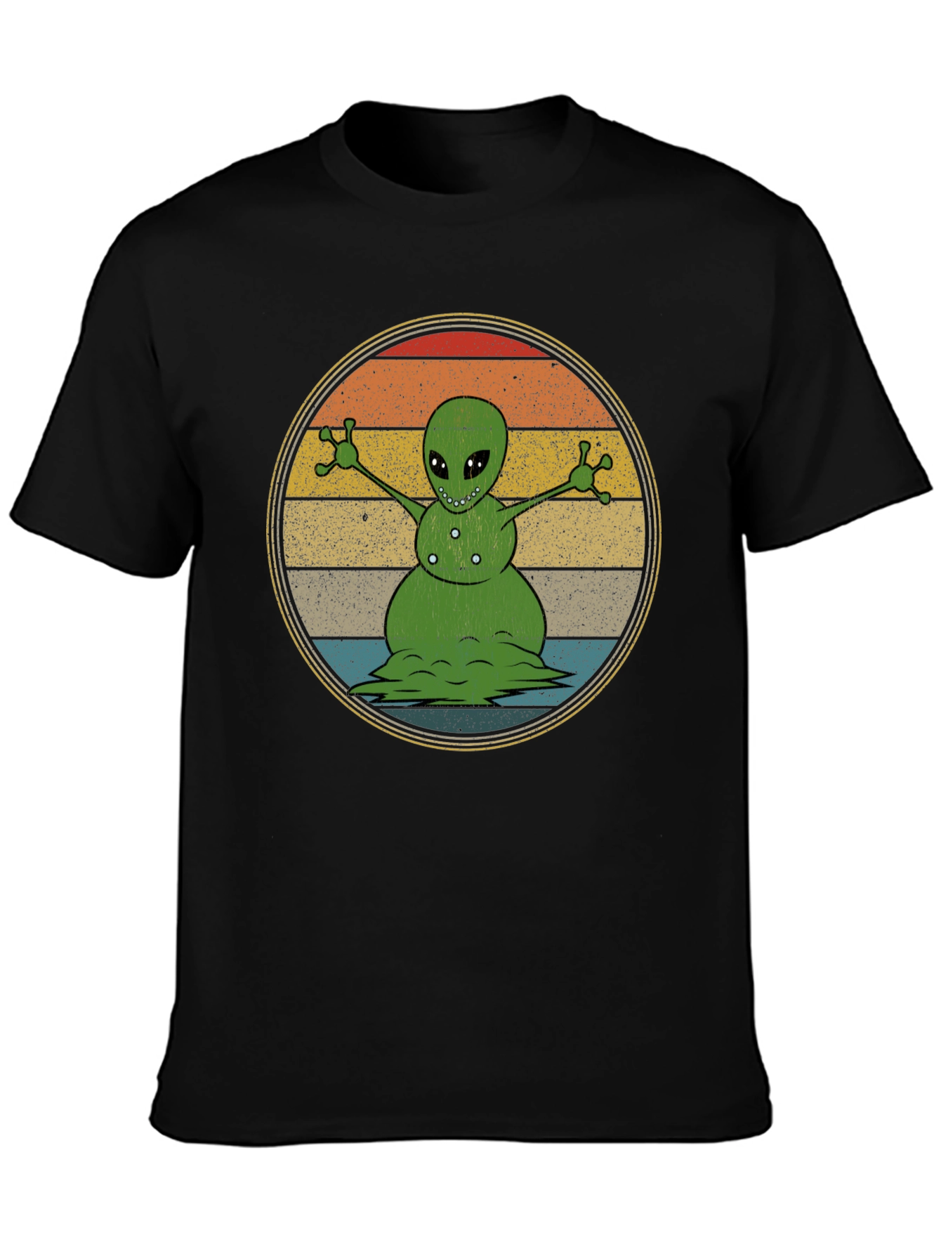 Alien Snowman Graphic T-Shirt