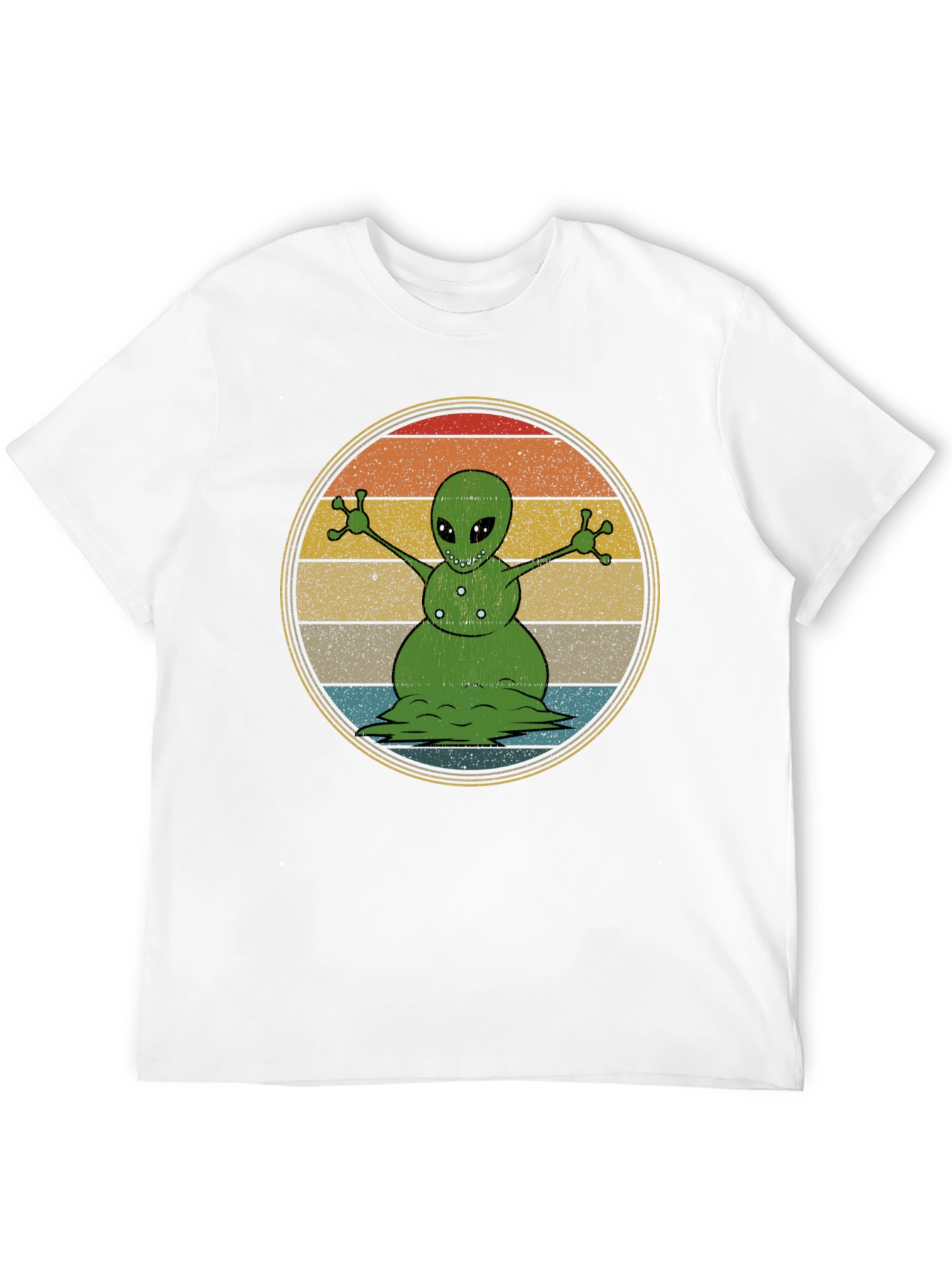 Alien Snowman Graphic T-Shirt