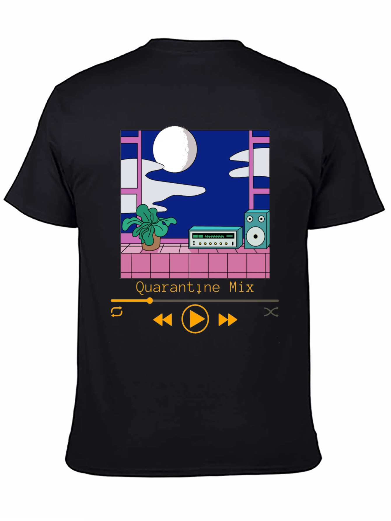 Quarantine Mix T-Shirt - Retro Music Player Design
