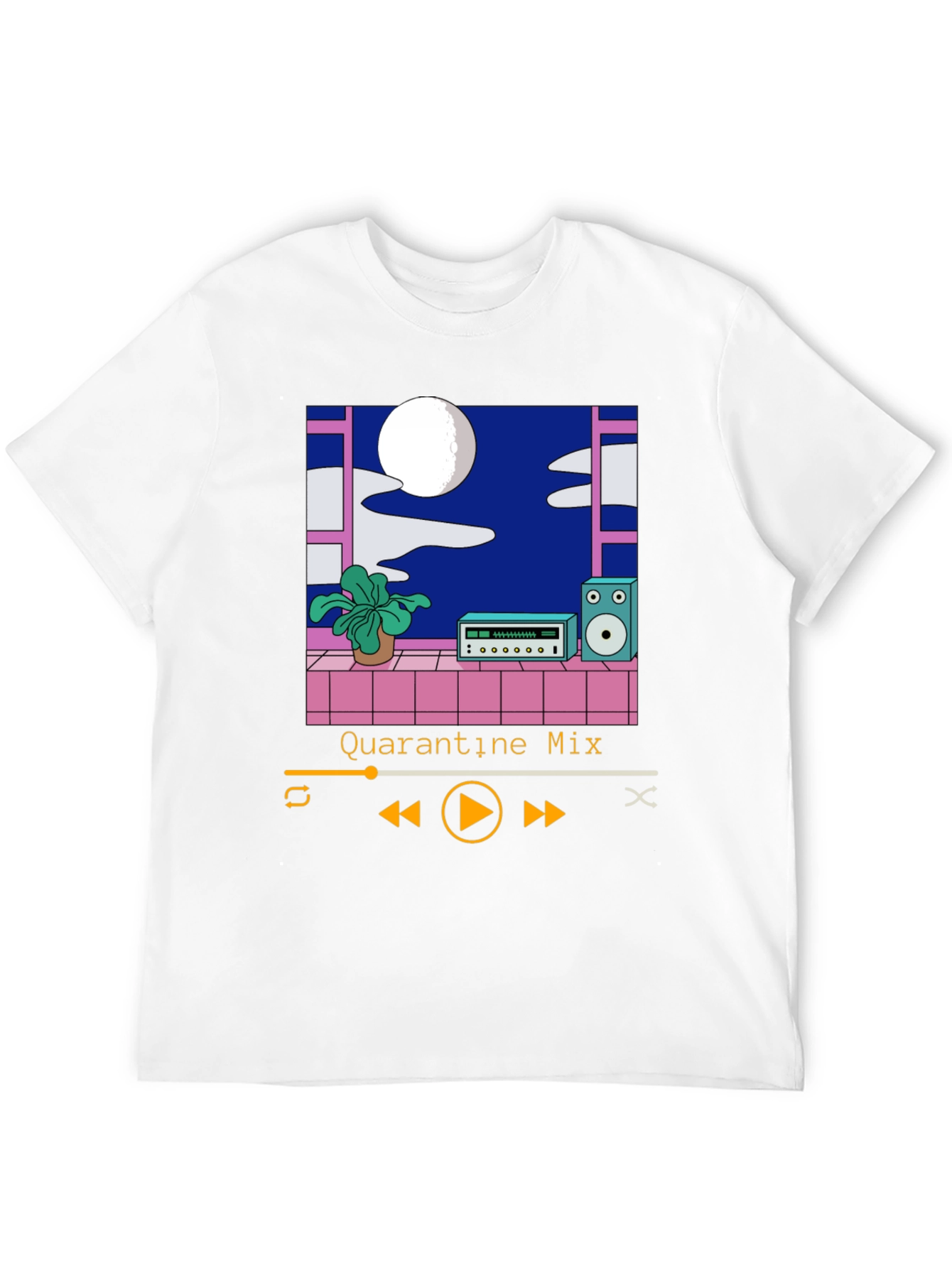 Quarantine Mix T-Shirt - Retro Music Player Design