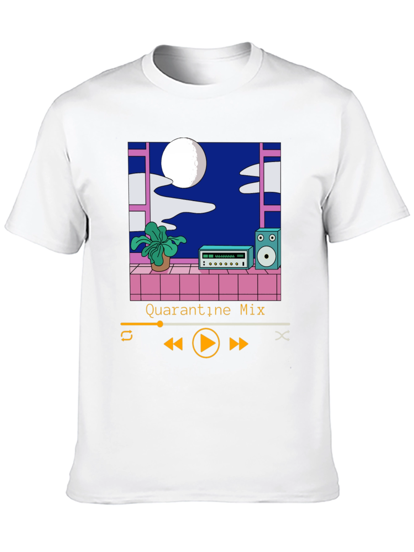 Quarantine Mix T-Shirt - Retro Music Player Design