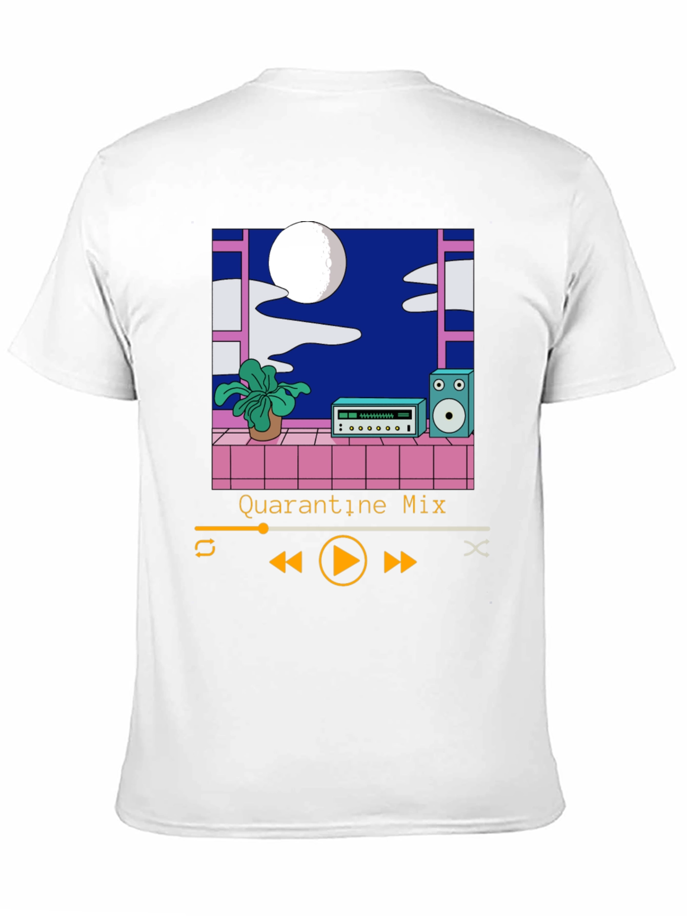 Quarantine Mix T-Shirt - Retro Music Player Design