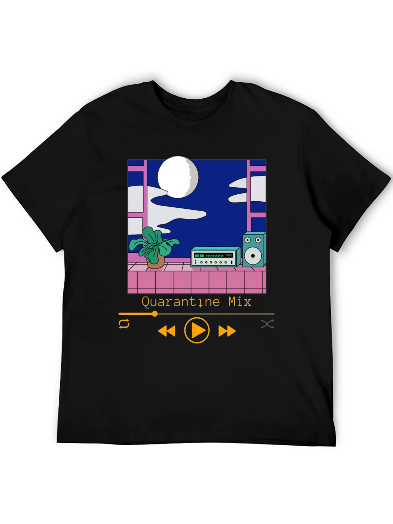 Quarantine Mix T-Shirt - Retro Music Player Design