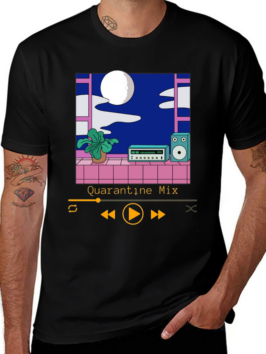Quarantine Mix T-Shirt - Retro Music Player Design