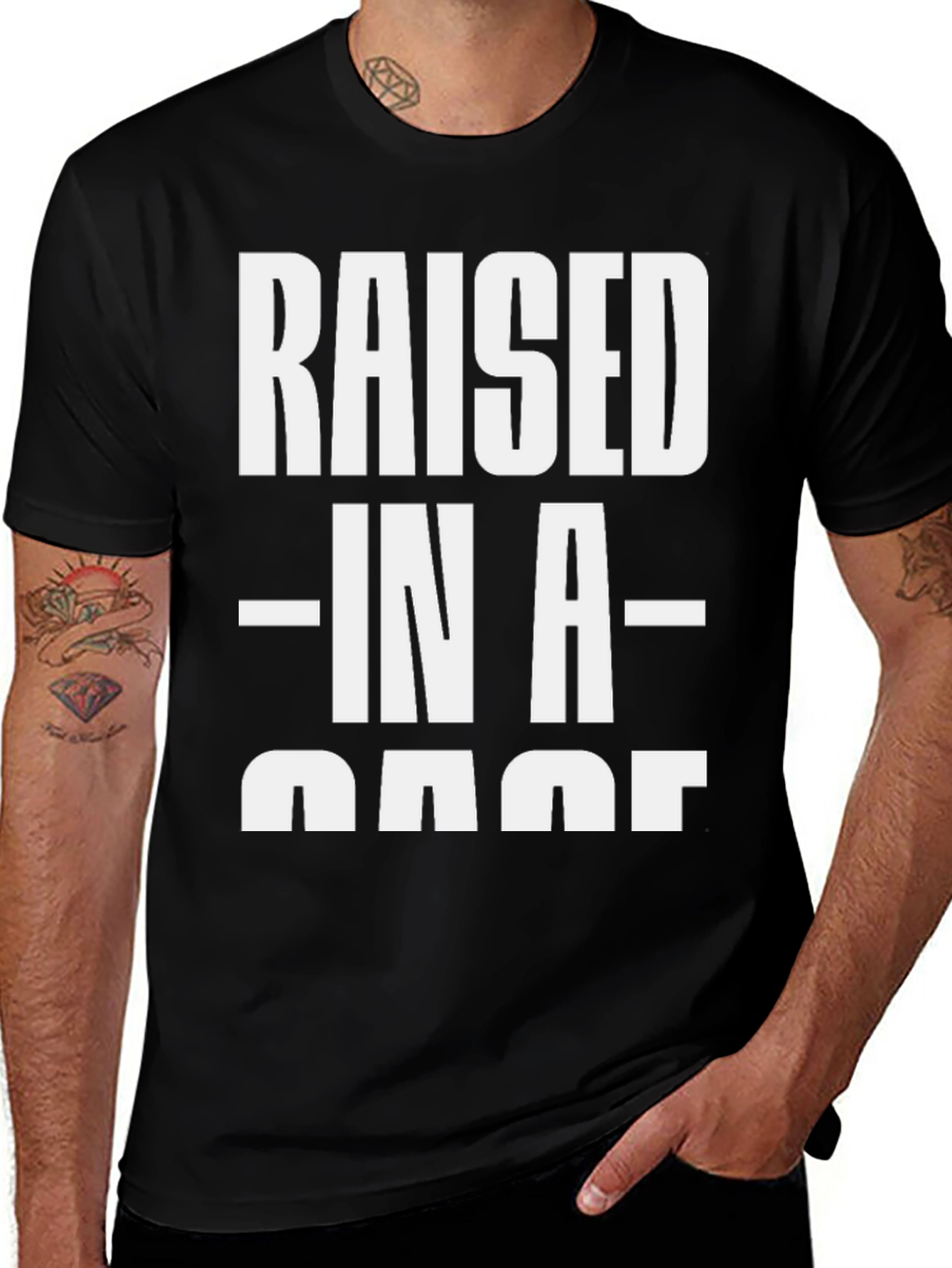 Raised In A Cage Graphic Tee