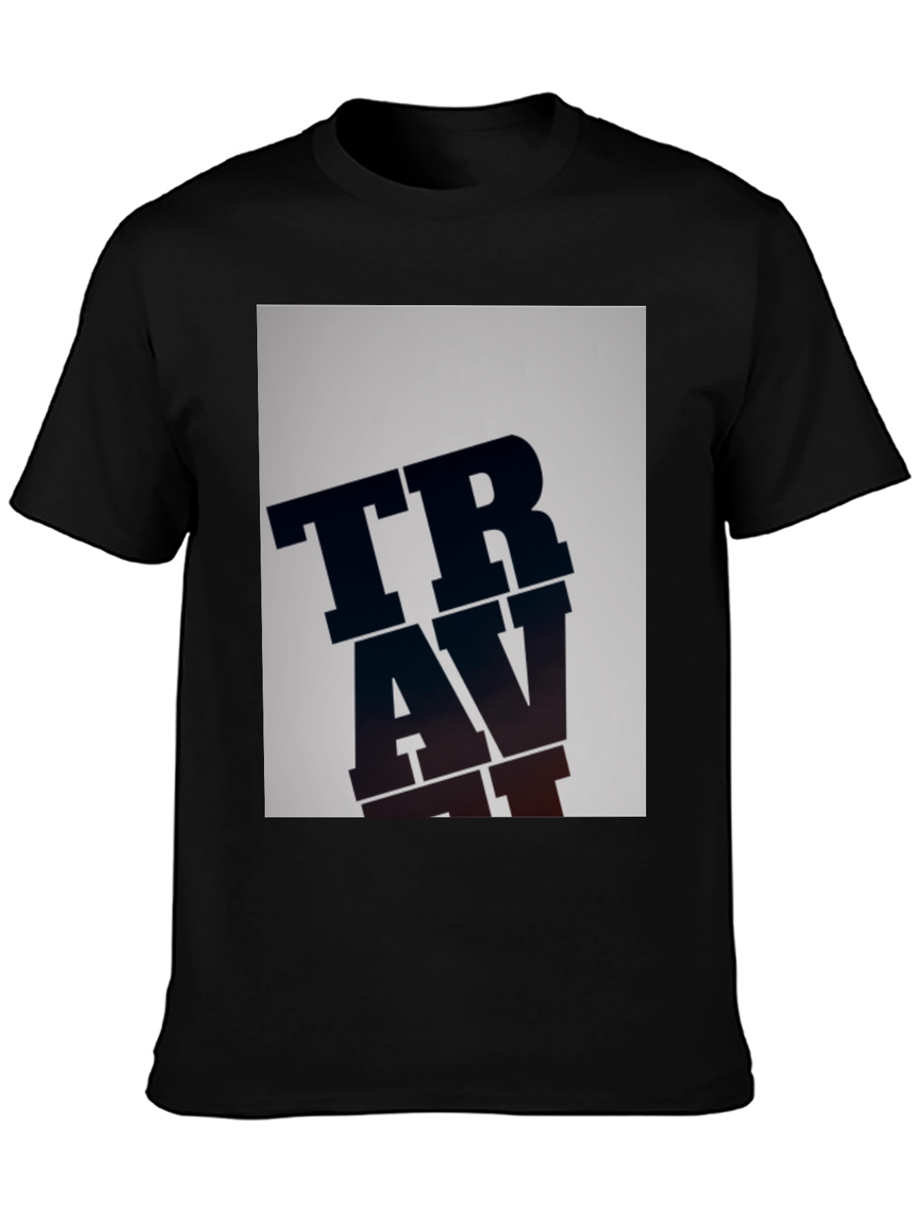 TRAVAT Graphic Print Black T-Shirt