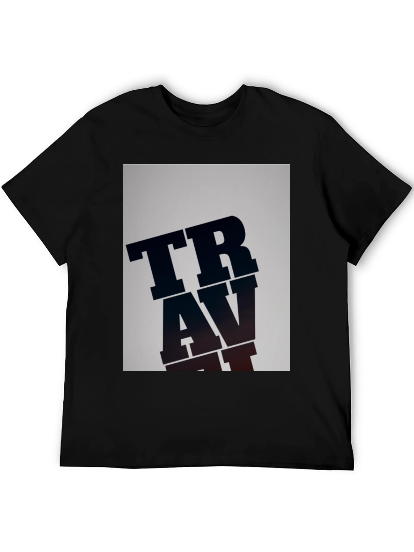 TRAVAT Graphic Print Black T-Shirt