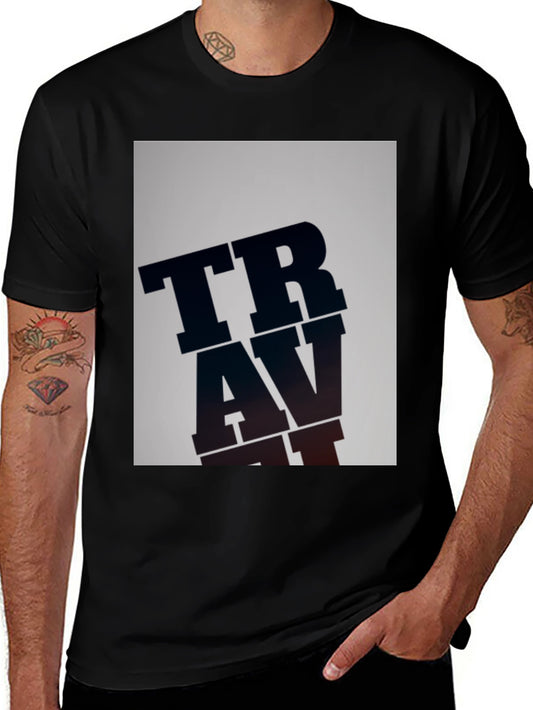 TRAVAT Graphic Print Black T-Shirt