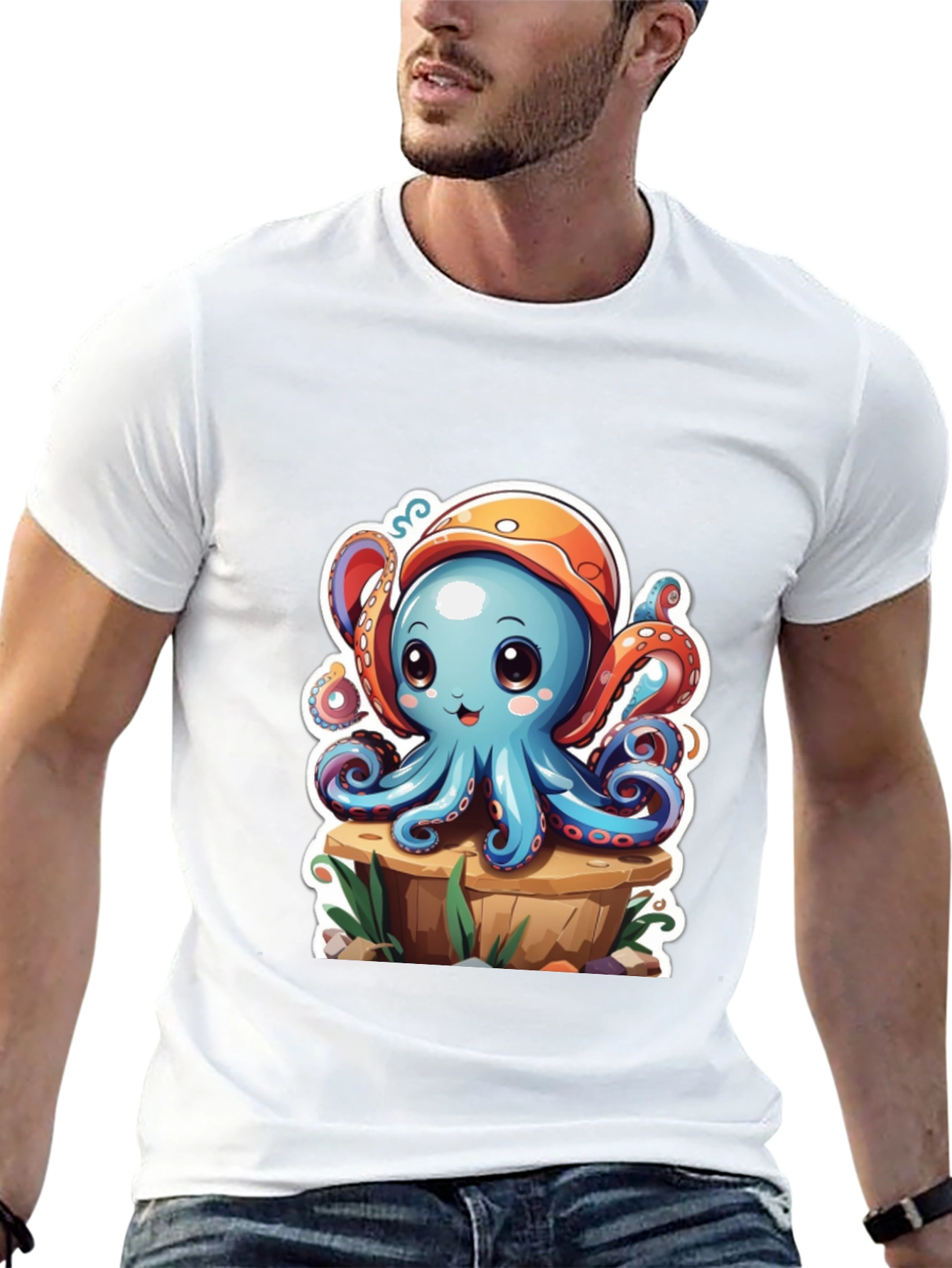 Cute Octopus Graphic T-Shirt
