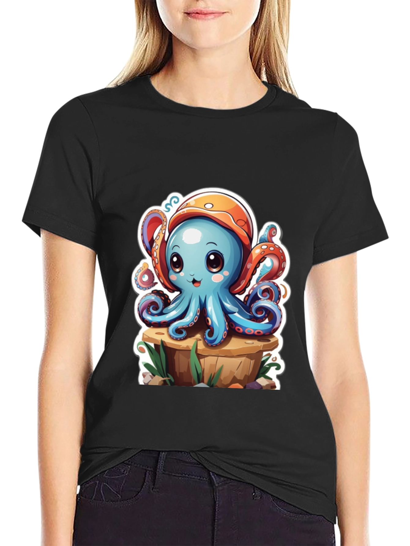 Cute Octopus Graphic T-Shirt