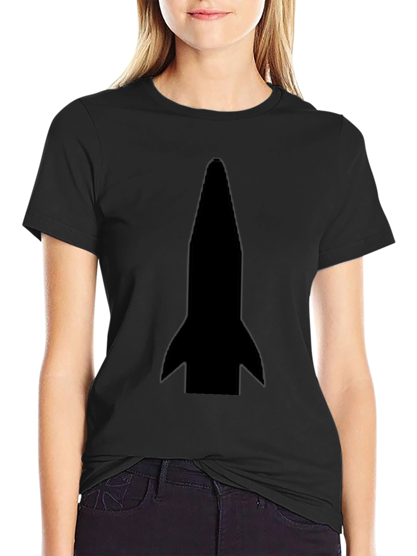 Rocket Graphic T-Shirt - Mens Black Tee