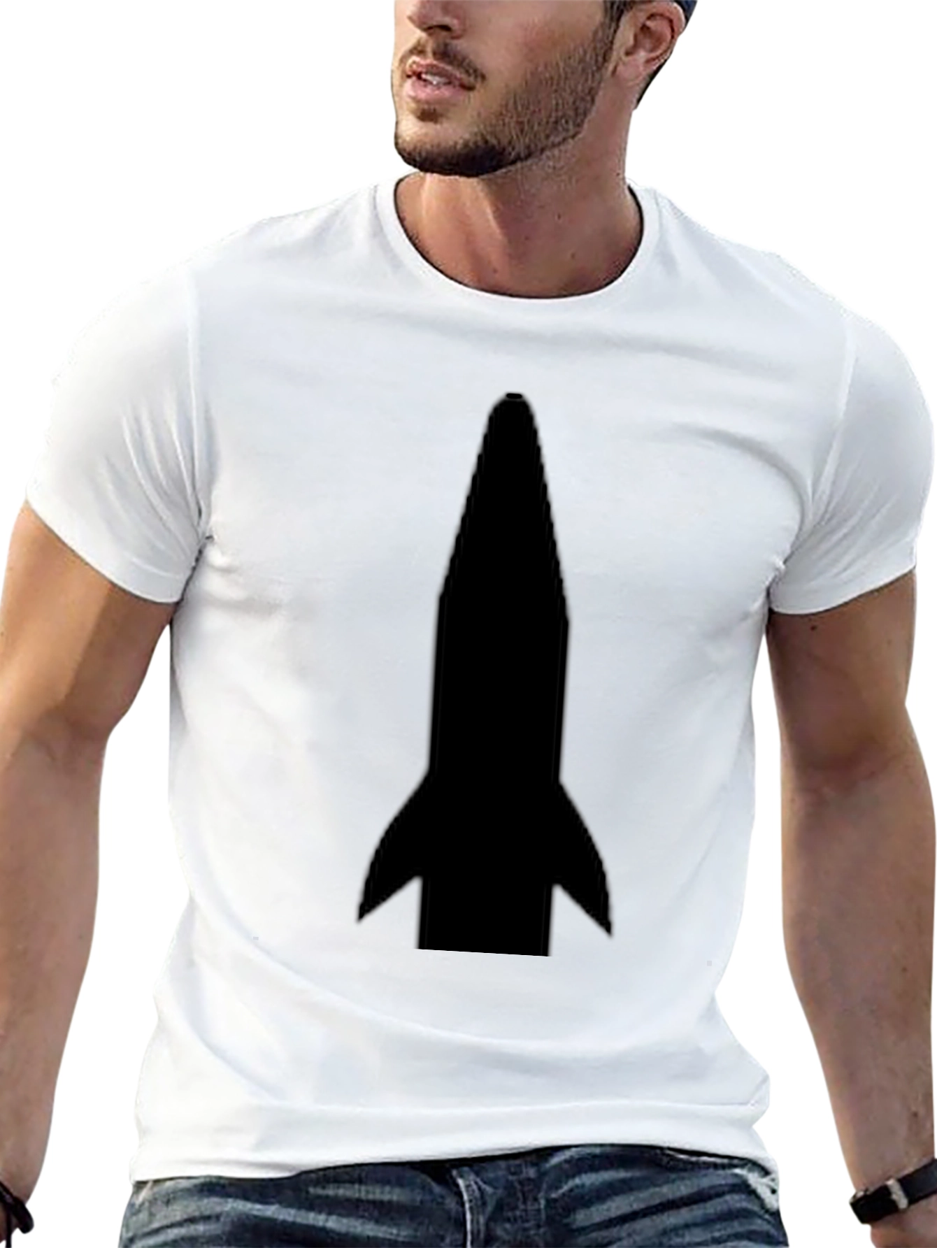 Rocket Graphic T-Shirt - Mens Black Tee