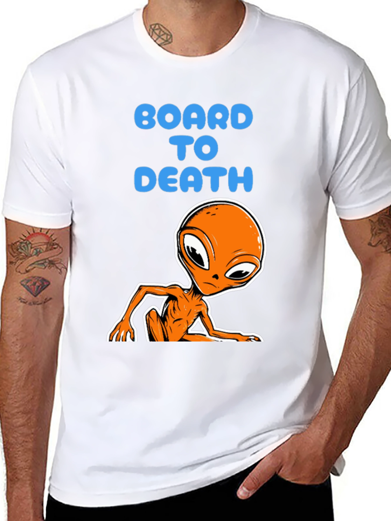 Board to Death Alien Graphic Tee