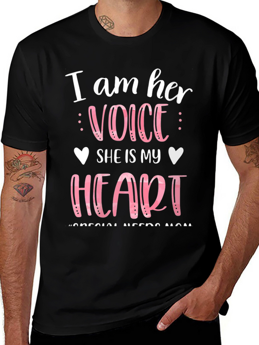 I Am Her Voice She Is My Heart Graphic Tee