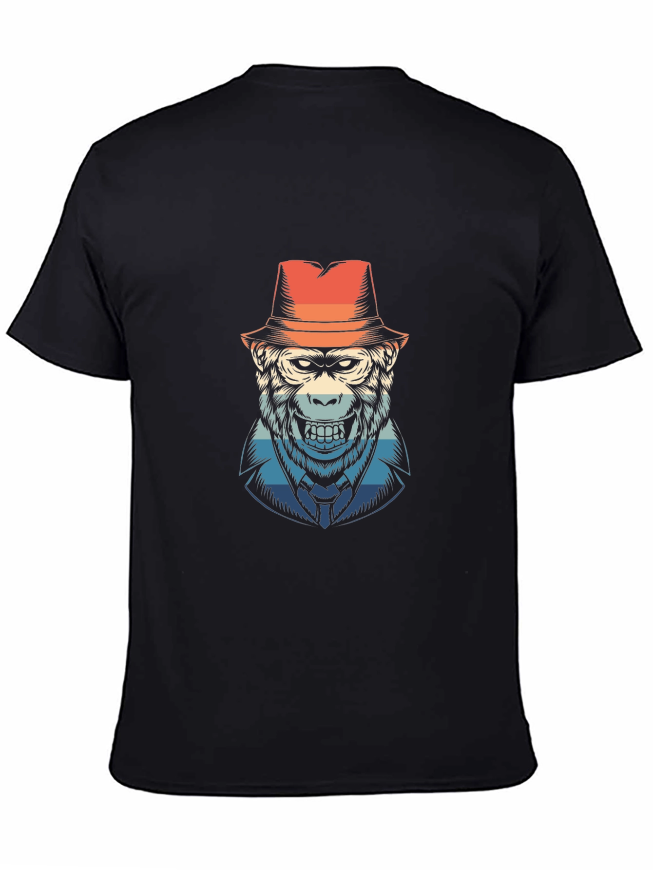 Retro Gorilla Graphic Tee - Classic Black T-Shirt