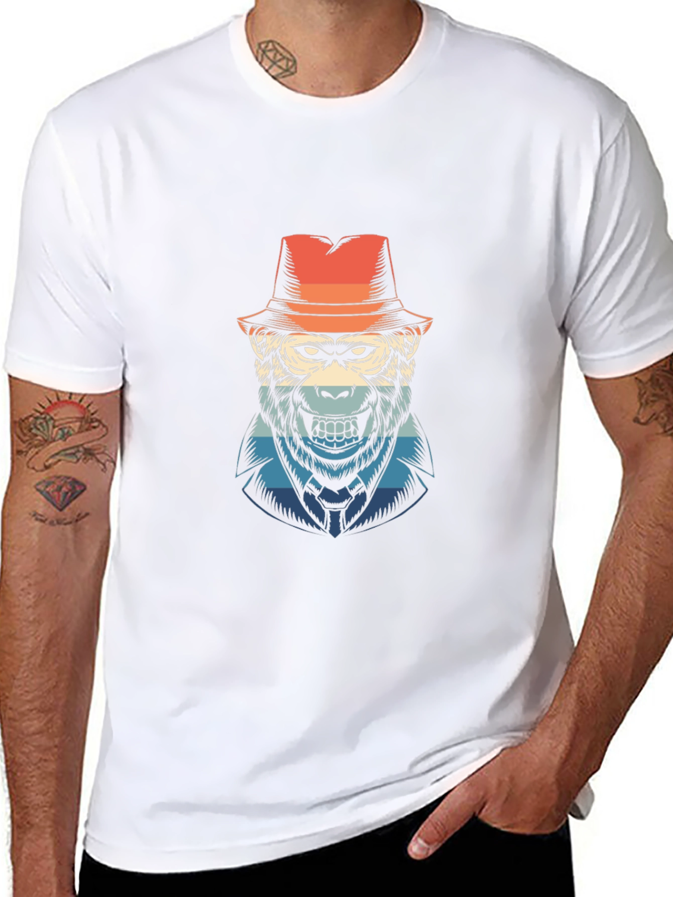 Retro Gorilla Graphic Tee - Classic Black T-Shirt