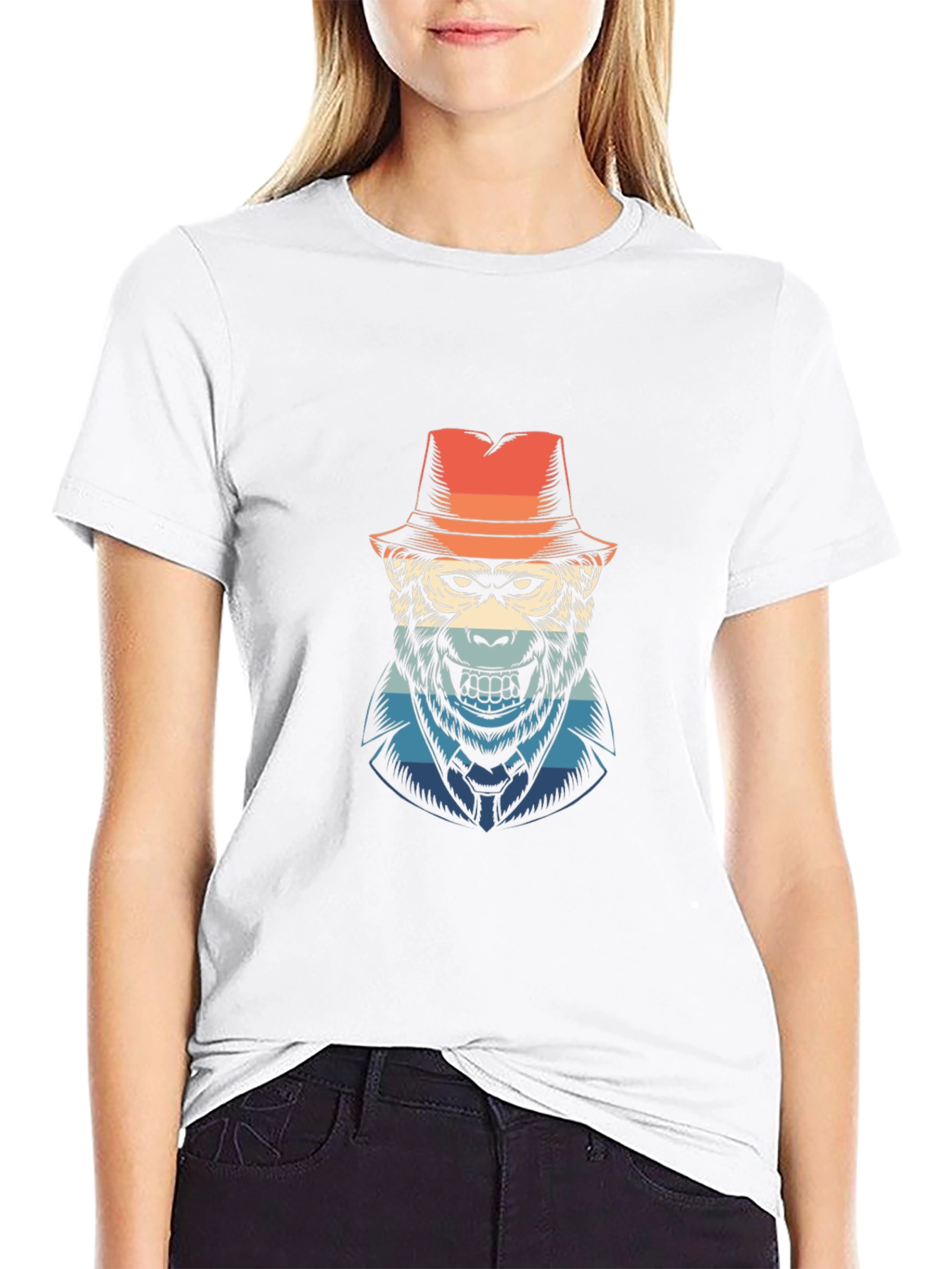 Retro Gorilla Graphic Tee - Classic Black T-Shirt