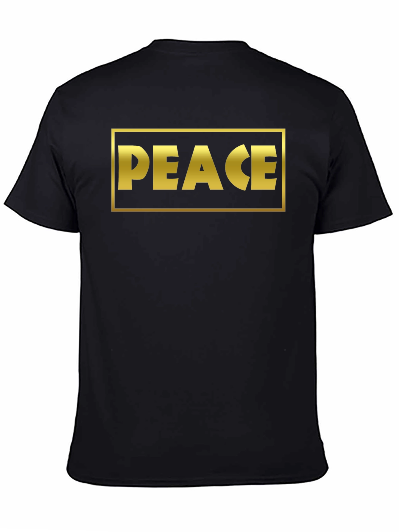 Peace Graphic Tee - Bold Gold Design
