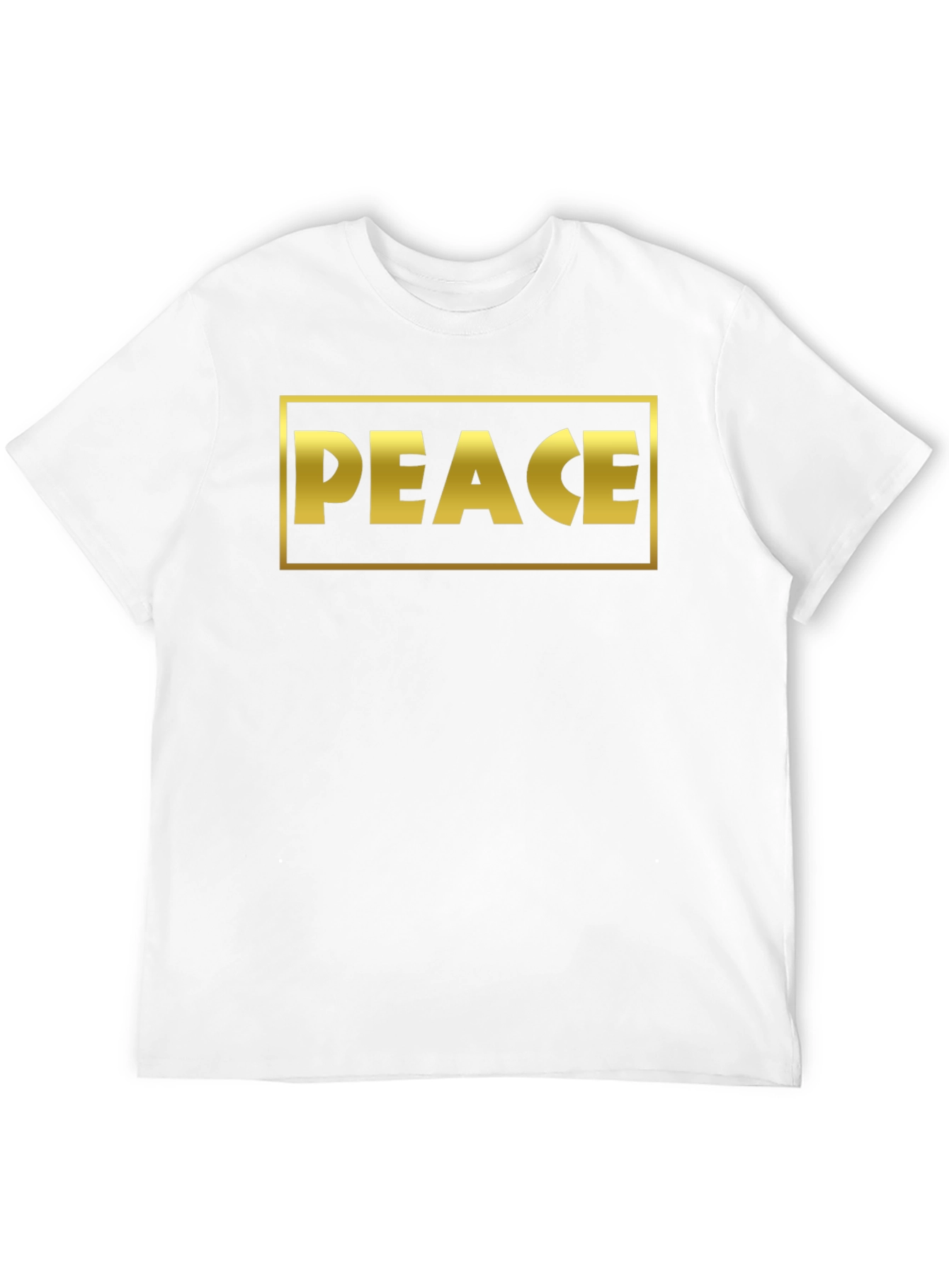 Peace Graphic Tee - Bold Gold Design