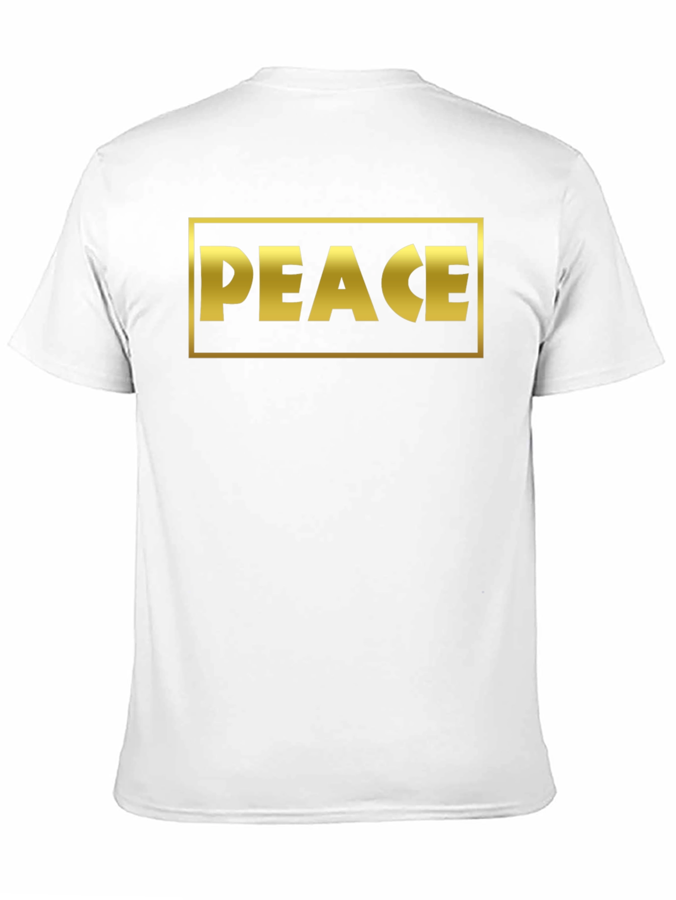 Peace Graphic Tee - Bold Gold Design