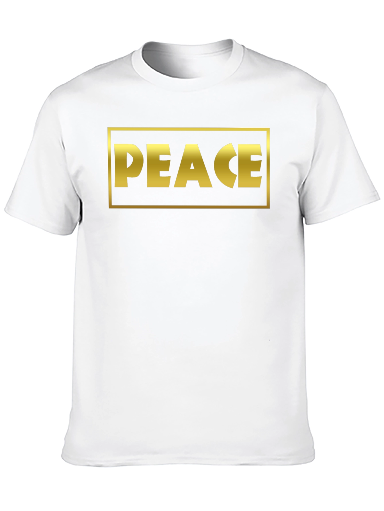 Peace Graphic Tee - Bold Gold Design