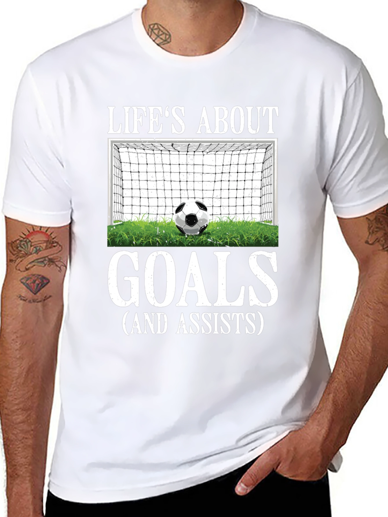 Lifes About Goals T-Shirt - Soccer Graphic Tee