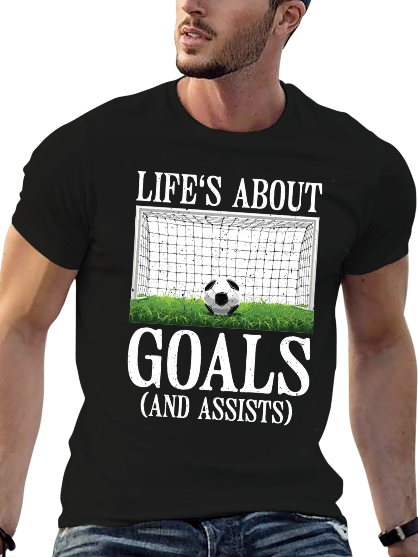 Lifes About Goals T-Shirt - Soccer Graphic Tee