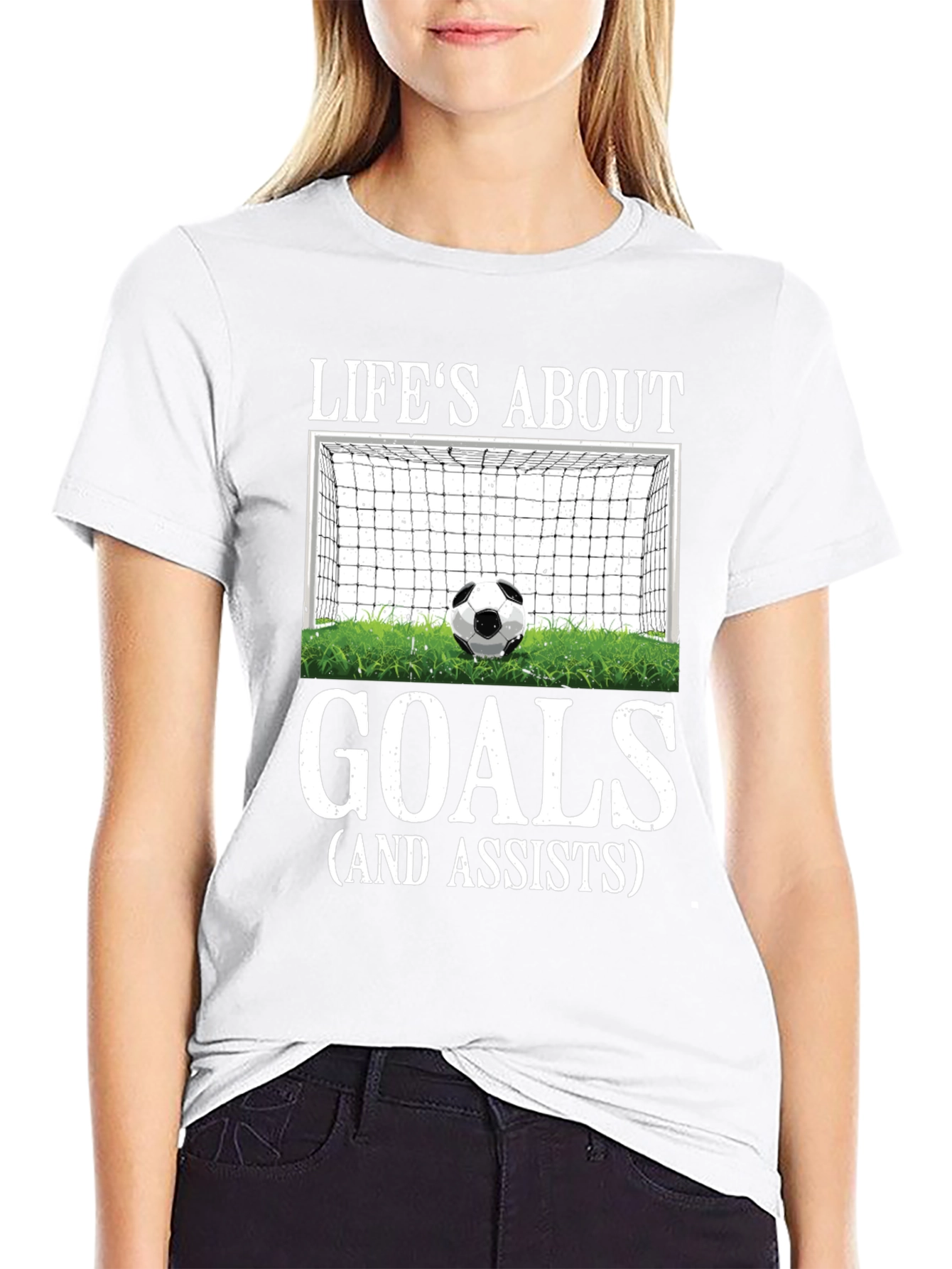 Lifes About Goals T-Shirt - Soccer Graphic Tee