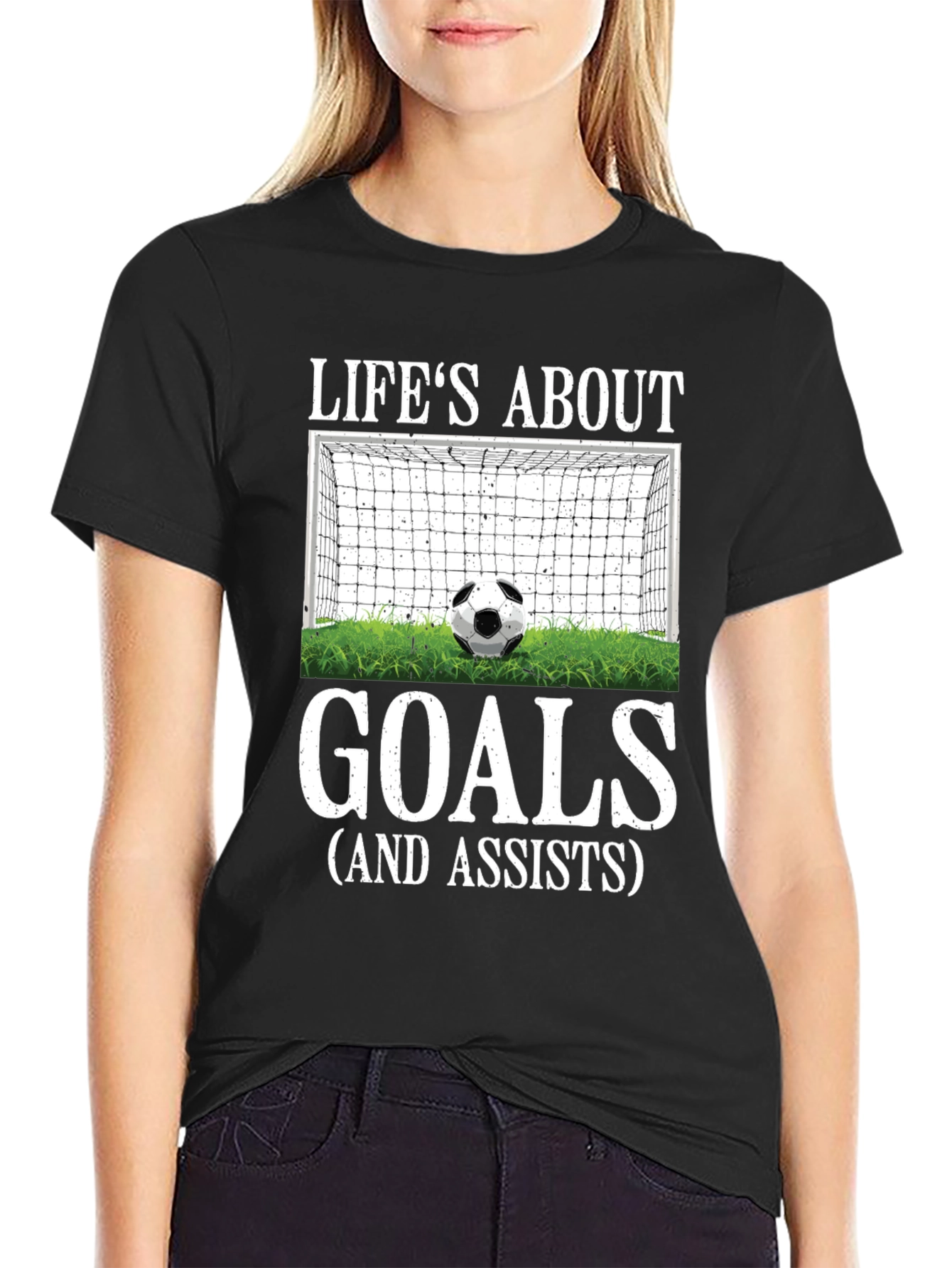 Lifes About Goals T-Shirt - Soccer Graphic Tee